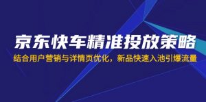 京东快车精准投放策略，结合用户营销与详情页优化，新品快速入池引爆流量-翻身站