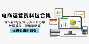 电商运营资料包合集，含抖音/淘宝/京东多平台方案，数据报表、营销策略等-翻身站