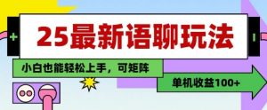 25年最新语聊玩法,纯手工,单机收益100+,小白也能轻松上手,可矩阵操作-翻身站