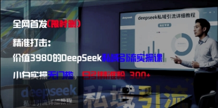 精准打击：价值3980的DeepSeek私域引流实操课，小白实操无门槛，日引精准粉300+-翻身站