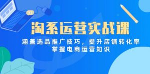淘系运营实战课，涵盖选品推广技巧，提升店铺转化率，掌握电商运营知识-翻身站