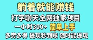 打字聊天项目 打字聊天就有米  一天100-1000左右-翻身站