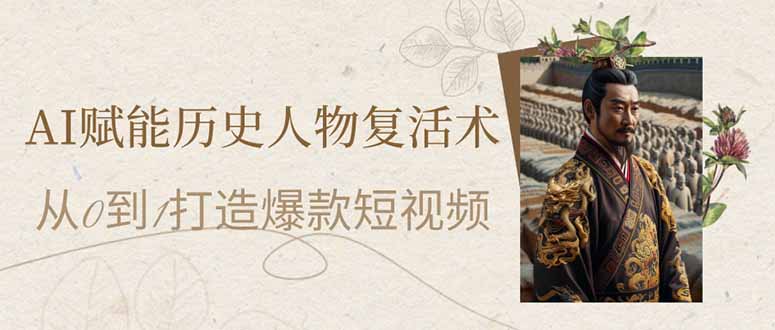 AI赋能历史人物复活术：从0到1打造爆款短视频-翻身站