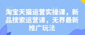 淘宝天猫运营实操课，新品搜索运营课，无界最新推广玩法-翻身站