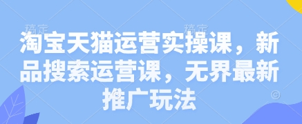 淘宝天猫运营实操课，新品搜索运营课，无界最新推广玩法-翻身站