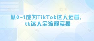 从0~1成为TikTok达人运营，tk达人全流程实操-翻身站