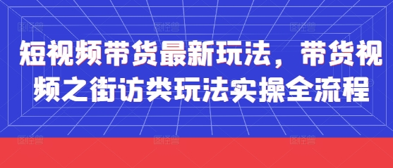 短视频带货最新玩法，带货视频之街访类玩法实操全流程-翻身站