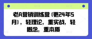 老A营销训练营(更25年4月),轻理论,重实战,轻概念,重本质-翻身站