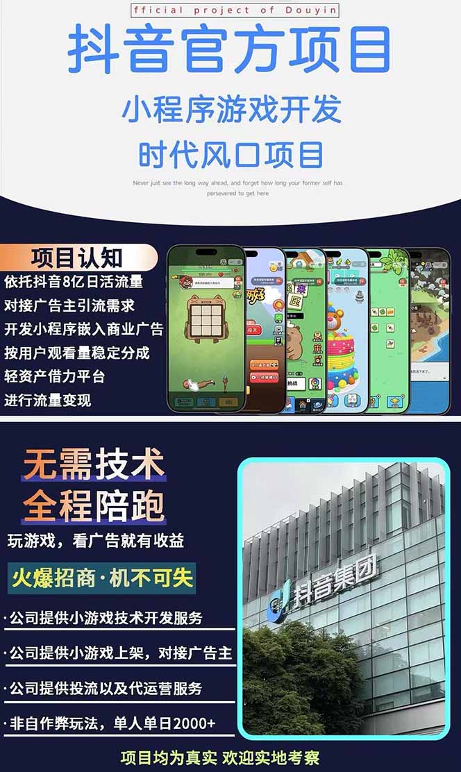 图片[1]-2025最热抖音官方项目 Ai时代风口项目小程序游戏开发 实测单个游戏日收…-翻身站