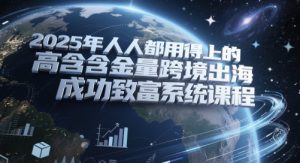 2025年人人都用得上的高含金量跨境出海成功致富系统课程-翻身站
