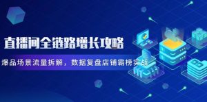 直播间全链路增长攻略，爆品场景流量拆解，数据复盘店铺霸榜实战-翻身站