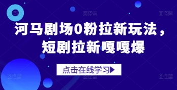 河马剧场0粉拉新玩法，短剧拉新嘎嘎爆-翻身站