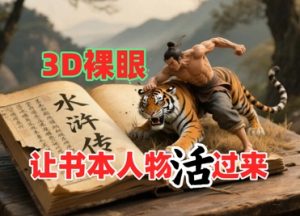 书本人物裸眼3D视频，新的玩法，流量超猛，保姆级教程-翻身站