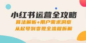 小红书运营全攻略：算法解析+用户需求洞察，从起号到变现全流程拆解-翻身站