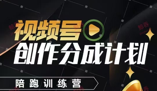 视频号创作分成计划陪跑训练营，手把手教会你如何制作视频，细水长流型项目-翻身站