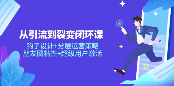 从引流到裂变闭环课：钩子设计+分层运营策略，朋友圈粘性+超级用户激活-翻身站