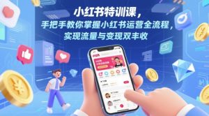 小红书特训课，手把手教你掌握小红书运营全流程，实现流量与变现双丰收-翻身站