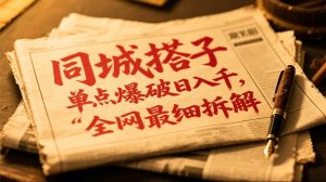 同城搭子群19.9单点爆破日入千，搭子组局月入万，全网最细拆解-翻身站