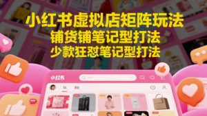 小红书虚拟店矩阵玩法，铺货铺笔记型打法，少款狂怼笔记型打法-翻身站