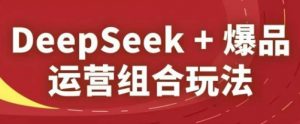 DeepSeek+爆品运营组合玩法，2025淘系精品课-翻身站