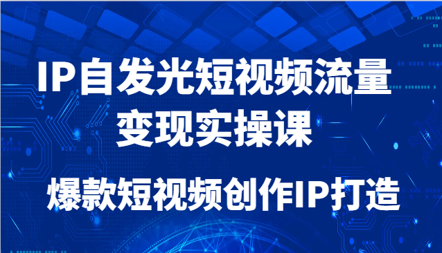 图片[1]-IP自发光短视频流量变现实操课，爆款短视频创作IP打造-翻身站