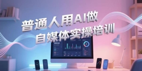 普通人用AI做自媒体实操培训，普通人一个人用ai做自媒体，视频制作、短视频引流、直播带货，轻松入门-翻身站
