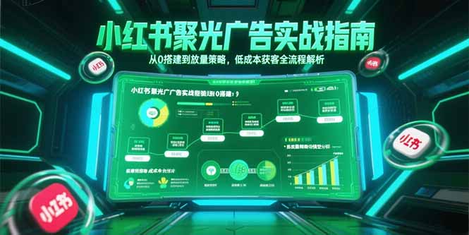 小红书聚光广告实战指南，从0搭建到放量策略，低成本获客全流程解析-翻身站