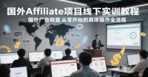 国外Affiliate项目线下实训教程，国外广告联盟从零开始的具体操作全流程-翻身站
