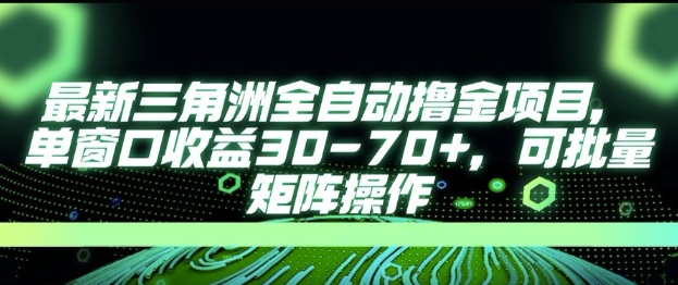 最新AI全自动游戏撸金项目，单窗口收益30-70+，可批量操作【揭秘】-翻身站