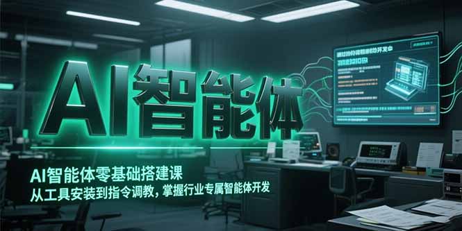 AI智能体零基础搭建课，从工具安装到指令调教，掌握行业专属智能体开发…-翻身站