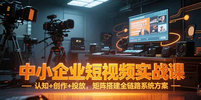 中小企业短视频实战课，认知+创作+投放，矩阵搭建全链路系统方案-翻身站