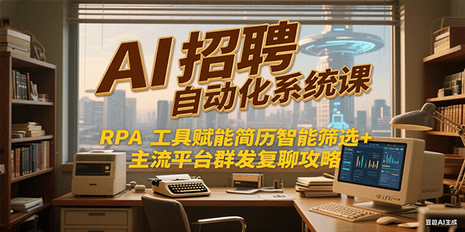 AI招聘自动化系统课，RPA工具赋能简历智能筛选+主流平台群发复聊全攻略-翻身站