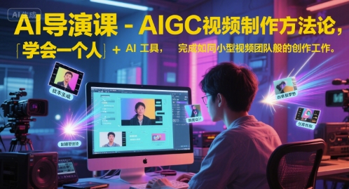 AI导演课-AIGC视频制作方法论，学会一个人+AI工具，完成如同小型视频团队般的创作工作，实现导演梦-翻身站
