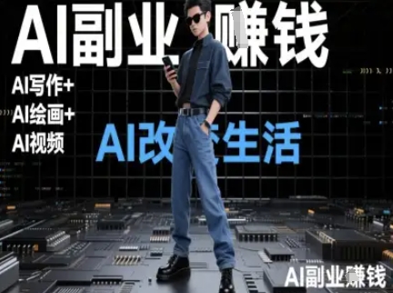 AI改变生活(Ai写作+AI绘画+Ai视频)，AI副业挣钱-翻身站
