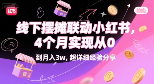 线下摆摊联动小红书，4 个月实现从 0 到月入3w，超详细经验分享-翻身站