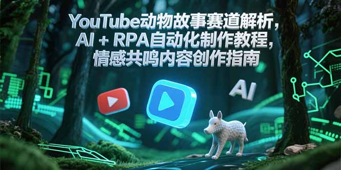 YouTube动物故事赛道解析，AI+RPA自动化制作教程，情感共鸣内容创作指南-翻身站
