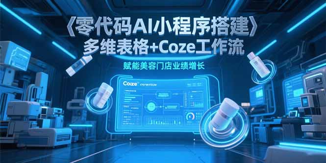 零代码AI小程序搭建，多维表格+Coze工作流，赋能美容门店业绩增长-翻身站