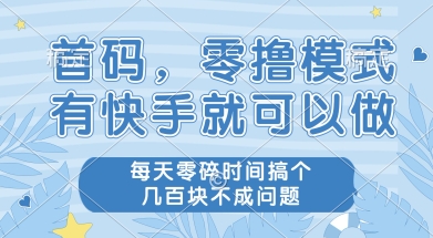首码零撸项目，有快手就可以做，每天业务时间搞个几张不是问题【揭秘】-翻身站