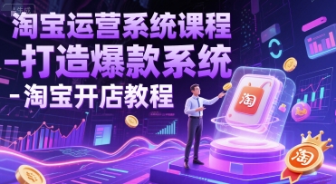 淘宝运营系统课程-打造爆款系统-淘宝开店教程-翻身站