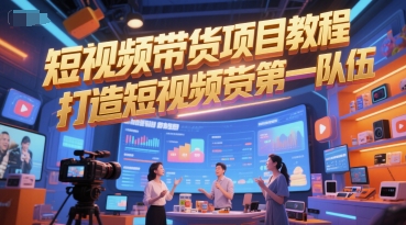 短视频带货项目教程，打造短视频带货第一队伍-翻身站