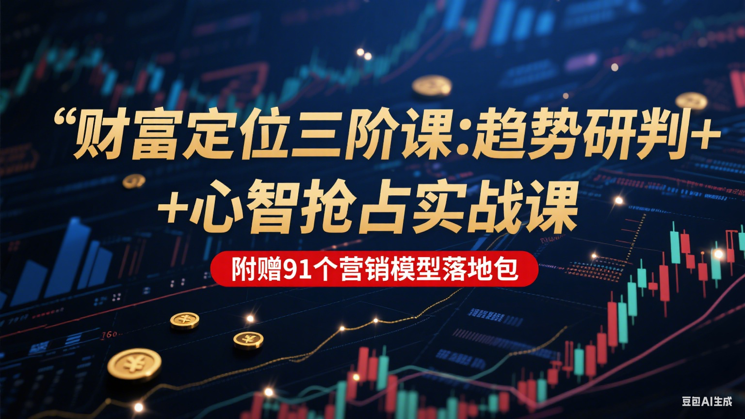 财富定位三阶：趋势研判 + 心智抢占实战课，附赠91个营销模型落地包-翻身站