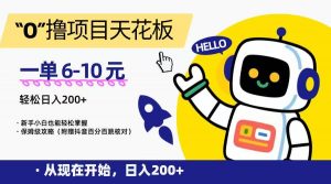 “0”撸项目天花板，一单6-10元，日入200+，新手小白也能轻松掌握，保姆级教程-翻身站