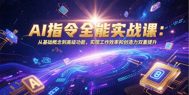 AI指令全能实战课：从基础概念到高级功能，实现工作效率和创造力双重提升-翻身站