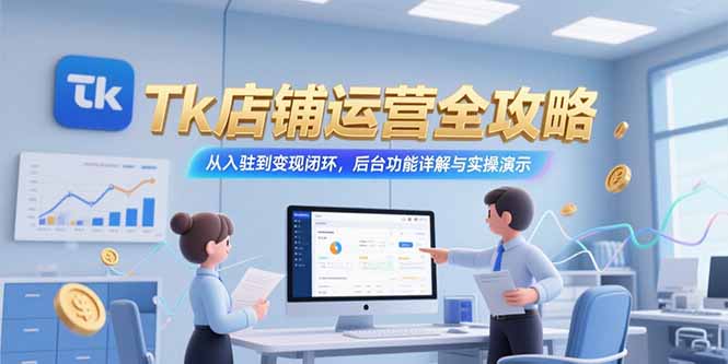 Tk店铺运营全攻略，从入驻到变现闭环，后台功能详解与实操演示-翻身站