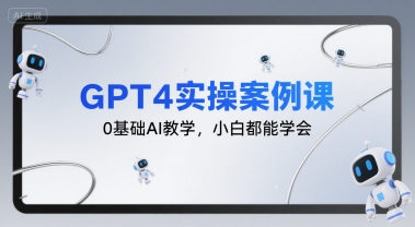 GPT4实操案例课，0基础AI教学，小白都能学会-翻身站