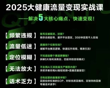 大健康流量全域新增长8.0，三月底线下课视频，大健康万亿蓝海，从类目突围到模式迭代-翻身站
