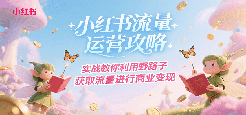 小红书流量运营攻略，实战教你利用野路子获取流量进行商业变现-翻身站