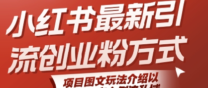 小红书最新引流创业粉方式，项目图文玩法介绍以及如何安全倒流私域-翻身站