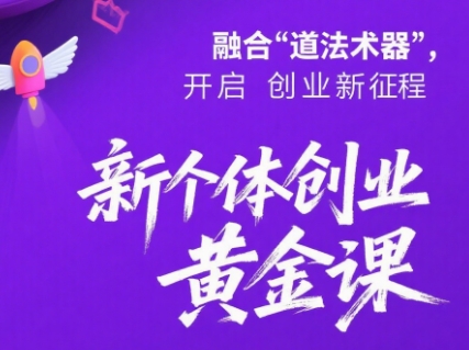 新个体创业黄金课：道法术器四维抢占2025红利-翻身站