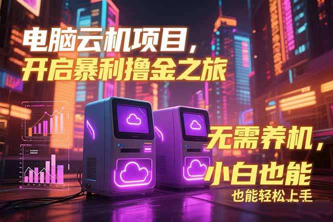 电脑云机项目 暴力撸金玩法，不需要养机 配置没有要求 单机100个窗口一…-翻身站
